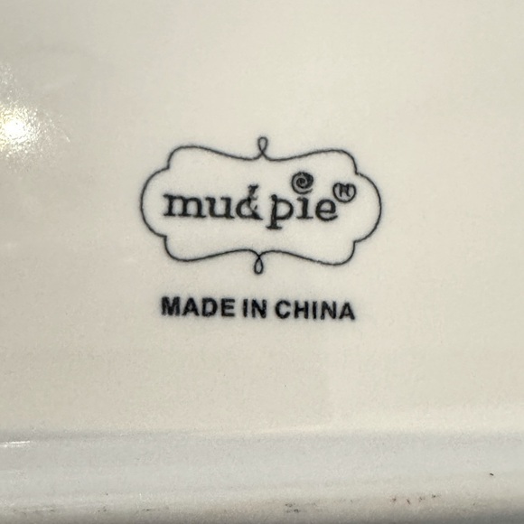 Mud Pie Mr & Mrs Plate & Cheese Knife Wedding Anniversary Serving Gift Set - Picture 7 of 7